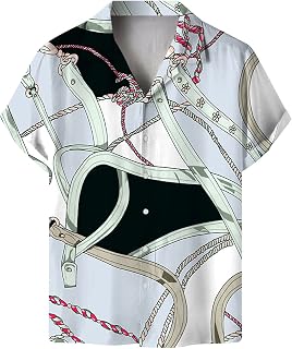 Hawaiian Shirts for Men Casual Summer Hawaiian Aloha Beach Shirts for Holiday Men's Hawaiian Shirts Aloha Beach Shirts for Holiday Men's Linen Shirts Beach Button Down Short Sleeve Shirt Men's