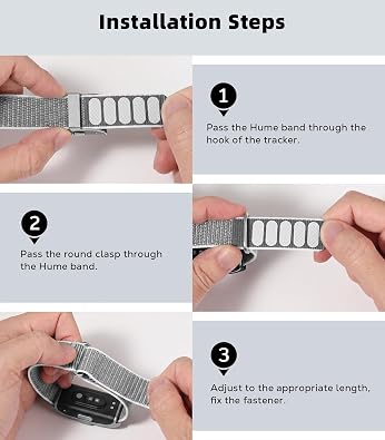 MoKo 2Pack Nylon Loop Replacement Strap Compatible with Hume Band Tracker