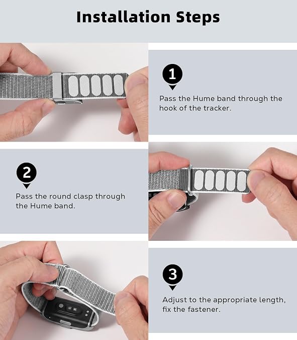 MoKo 2Pack Nylon Loop Replacement Strap Compatible with Hume Band Tracker