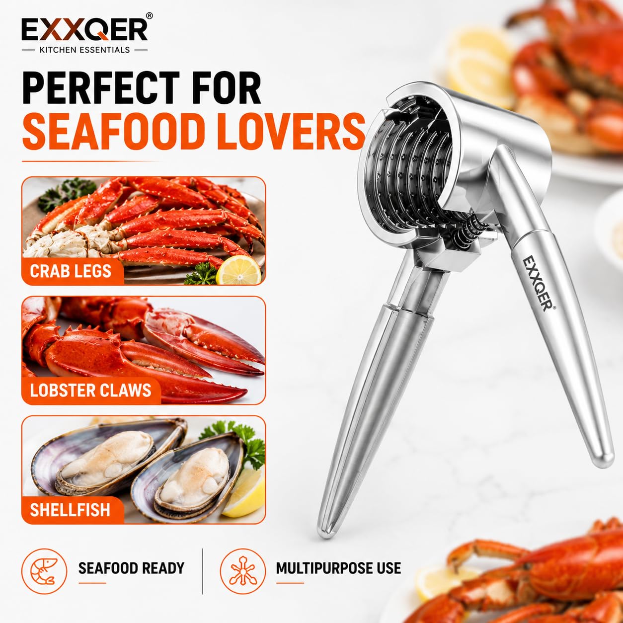 Heavy Duty Nutcracker - Walnut & Seafood Cracker -6