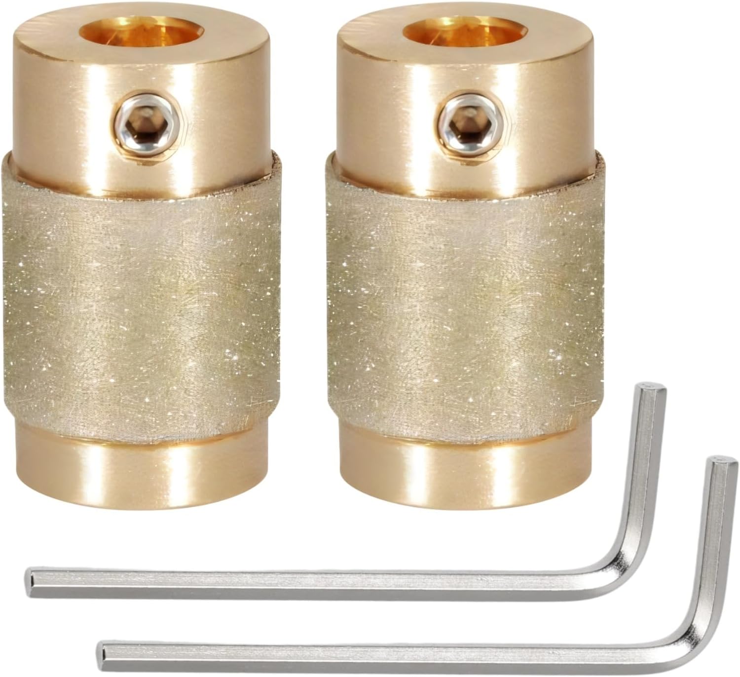 2 Pcs 3/4" Diamond Copper Grinding Wheel, Glass Grinder Bit Set, 0.67 in Diameter, for Glass, Tile, Stone with Hex Screwdrivers