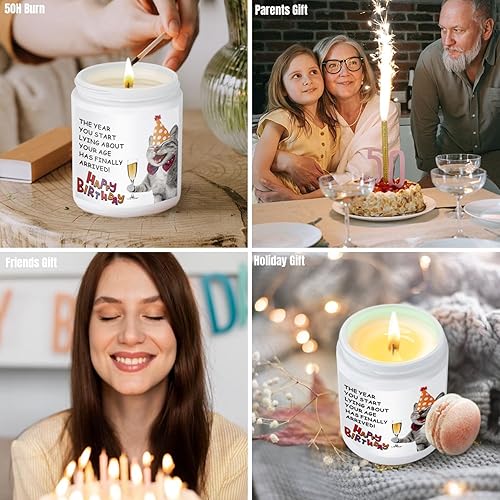 Miniatura 4 de Vela perfumada floral  Linda vela de cumpleaños para mujeres, mejor amiga, mamá, abuela, suegra