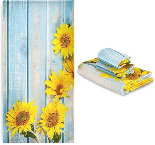 Vista 42 de ALAZA Juego de toallas de baño, toallas de fuego de agua de béisbol, 3 piezas, 1 toalla de baño, 1 toalla de baño, 1 toalla de mano, juego de 3