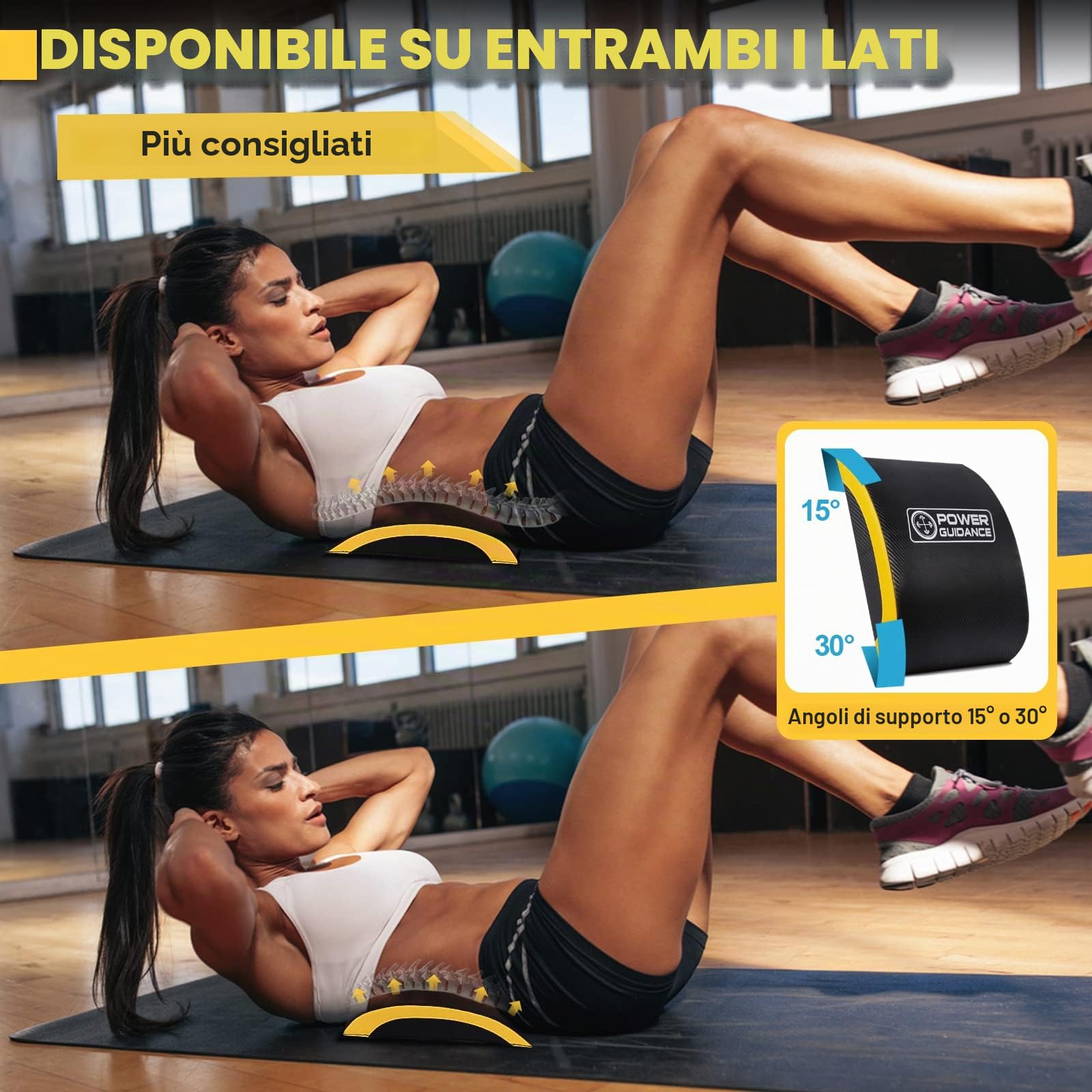 POWER GUIDANCE addominale tappetini per il fitness - addominali e core Trainer Mat per gamma completa di movimento Ab allenamenti
