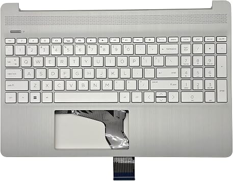 Replacement for HP 15T-DY 15-DY 15-EF 15s-eq Laptop Upper Case Palmrest with Backlit Keyboard Assembly M17185-001 Natural Sliver