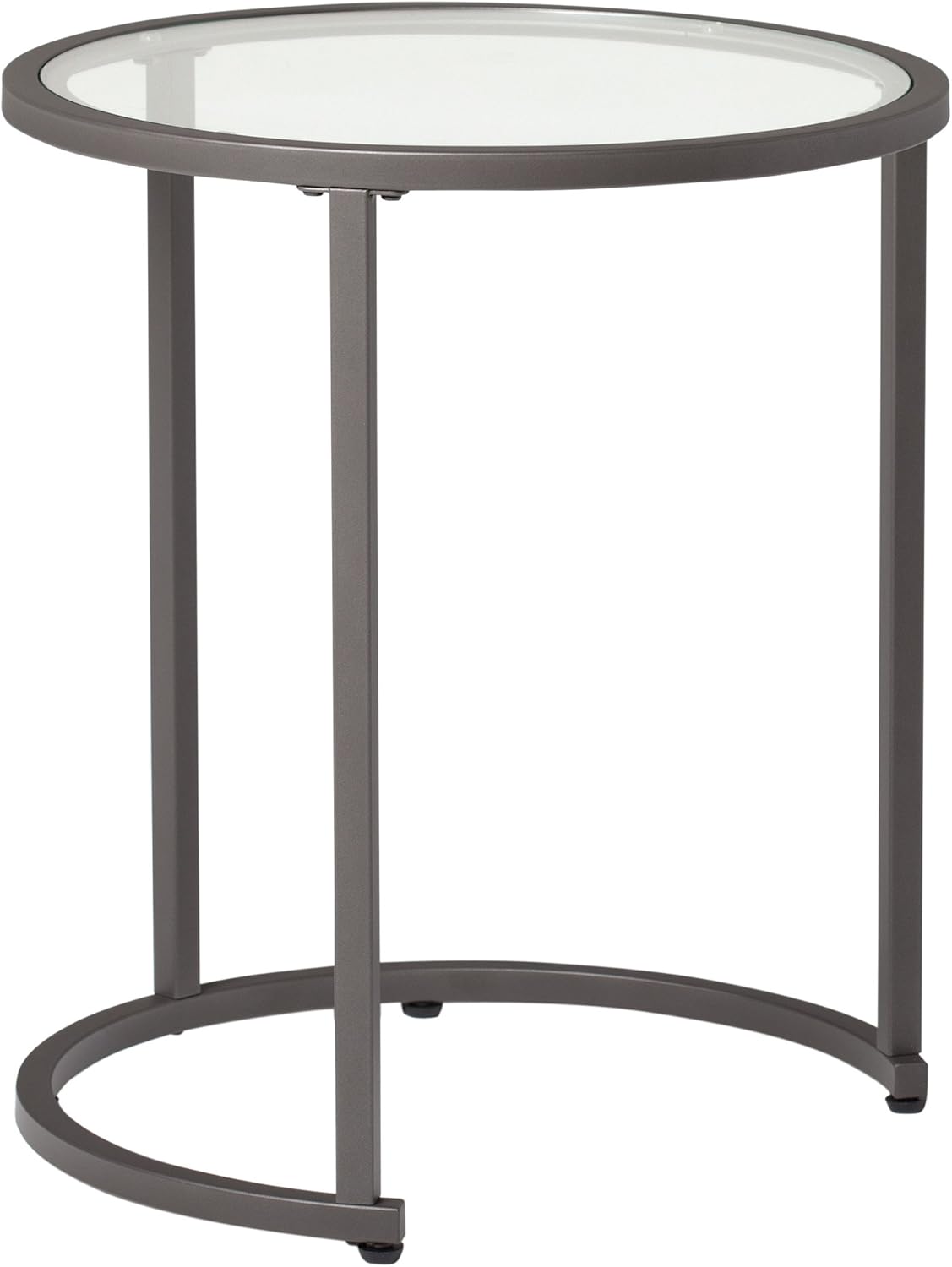 Studio Designs Home Camber Nesting Tables Metal and Glass Side Tables : Home & Kitchen