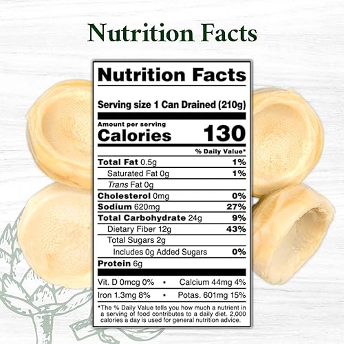 Miniatura 5 de Roland Foods Fondo de alcachofa extra grande, alimentos importados especiales, 5-7 unidades, lata de 13.75 onzas