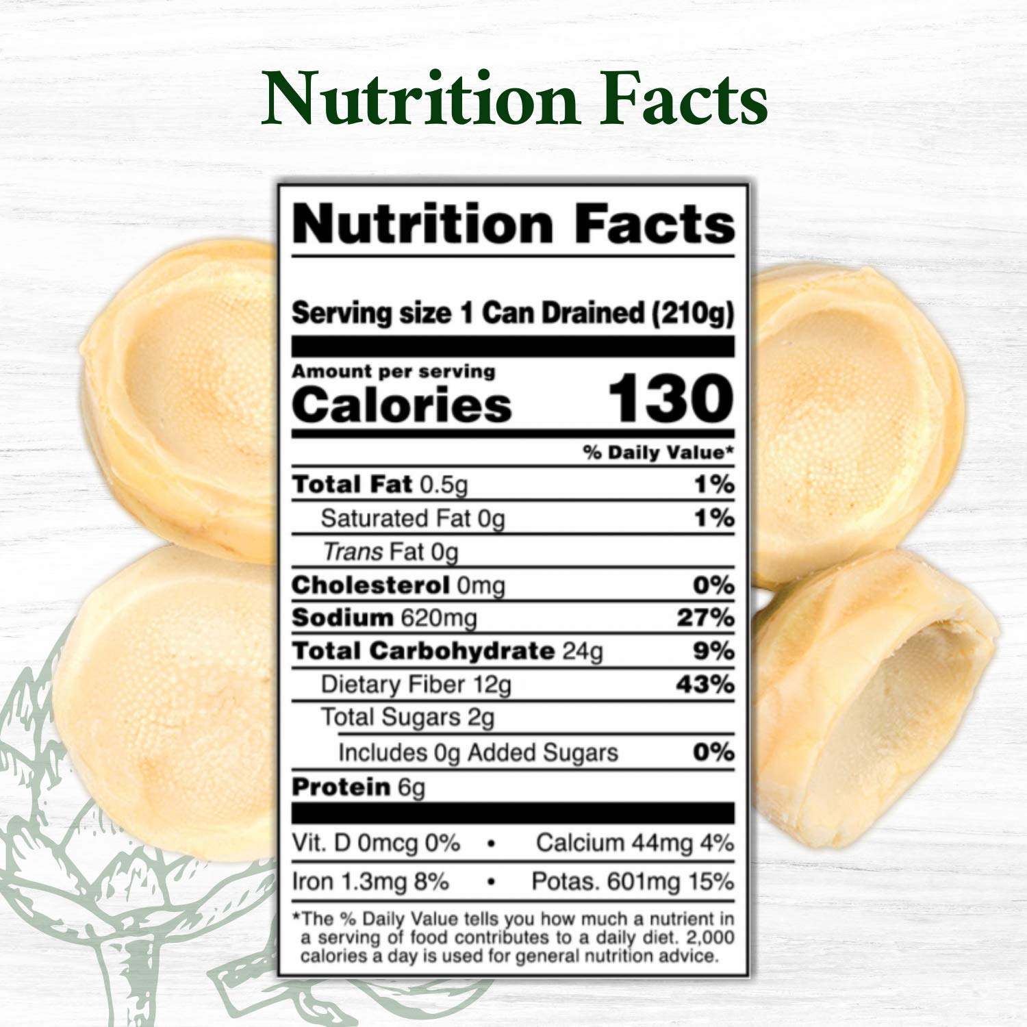 Roland Foods Extra Large Artichoke Bottoms, 5-7 Count, 13.75 Ounce Can, Pack of 6