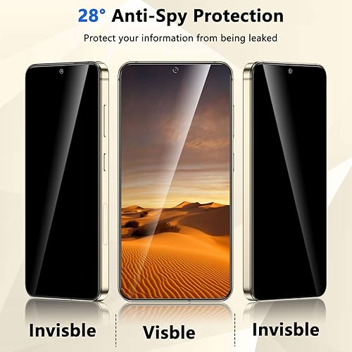 Miniatura 19 de Fotbor Protector de pantalla de privacidad para iPhone 12 Pro Max, protector de pantalla de privacidad para iPhone 12 Pro Max [2 antiespías] Negro