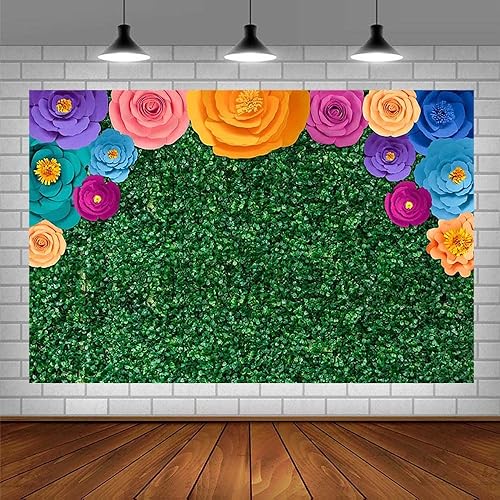 Miniatura 3 de Sendy Fondo mexicano de 7 x 5 pies, fondo de fiesta de Encanto para fiesta de cumpleaños, pancarta de vegetación mexicana, decoración de festivales
