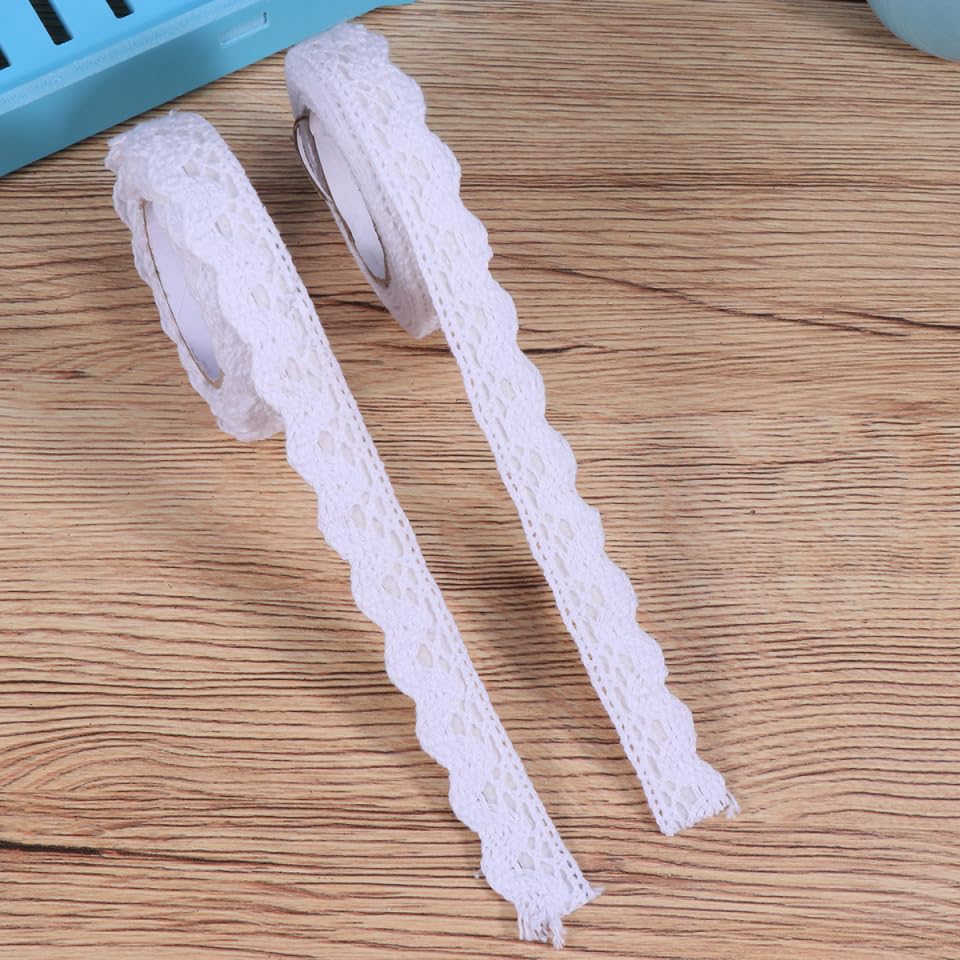 Miniatura 5 de 2 unidades de cinta blanca floral blanca Washi cinta adhesiva ancha Washi cinta de encaje cinta washi cinta washi manualidades Scrapbook cinta