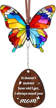 Gifts for Mom, Birthday Gifts for Mom from Daughter Son, Mom Gifts on Mothers Day, Thanksgiving, Christmas, Valentines Day, to My Mother Hanging Butterfly Ornament