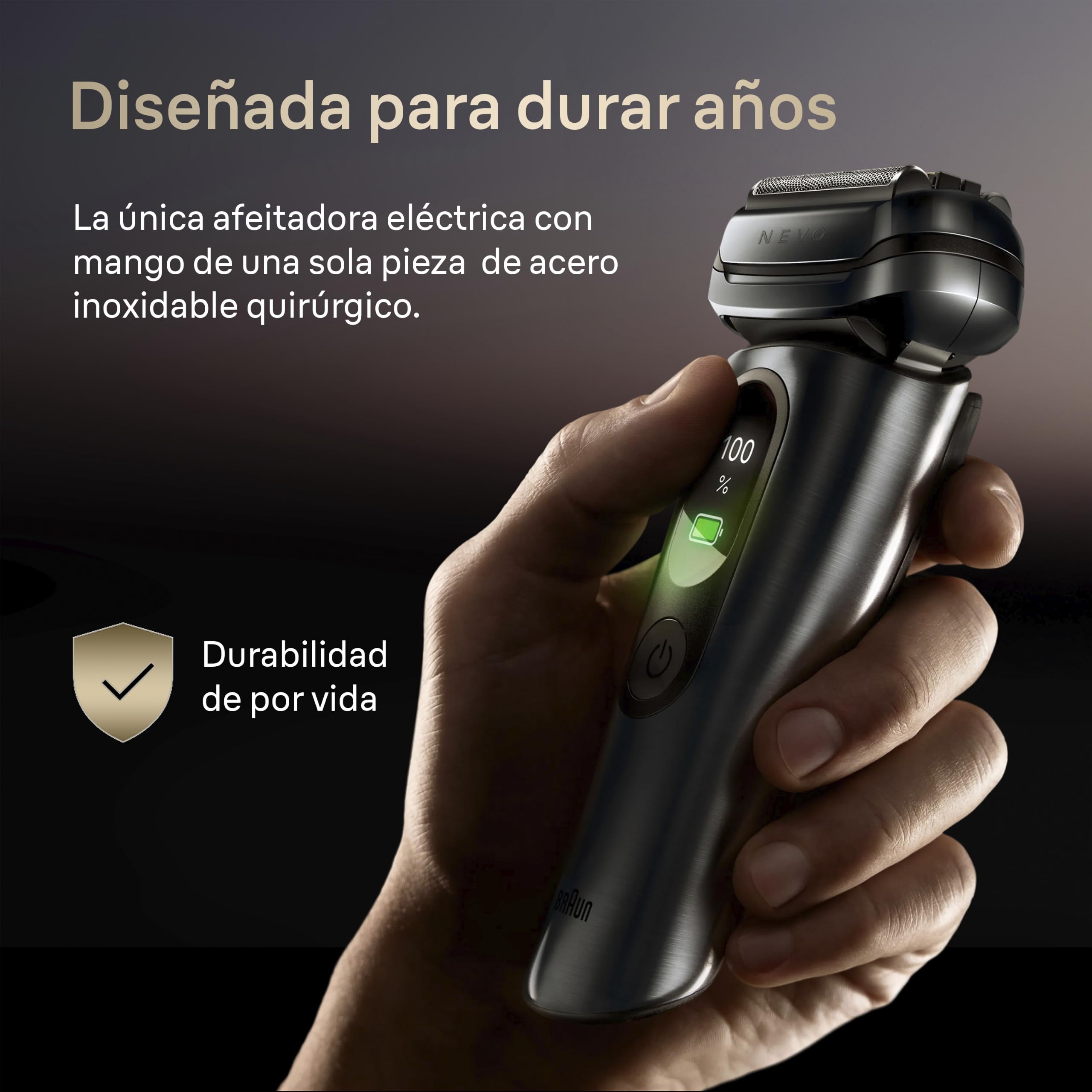 Braun NEVO Afeitadora Eléctrica Hombre, NEVO11015C, Grafito