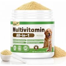 VUN Pet The Daily Dog Vitamins Supplements Multivitamin Powder for Dogs - Supports Whole Body Health, Digestion, Mobility & Immunity with Collagen, Glucosamine & Probiotics