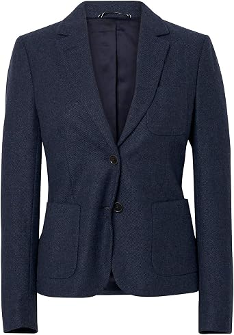 Gant Giacca Classico Blazer Corto da Donna con Toppe sui Gomiti Blu Scuro,  Dimensione:42 : Amazon.it: Abbigliamento