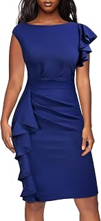 Aisize Vintage Ruffle Sleeves Cocktail