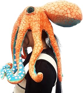 lula pelúcia,Bonito chapéu pelúcia do polvo - Brinquedos macios animais pelúcia realistas gigantes polvo da vida real, brinquedos pelúcia animais rastejantes do Fovolat