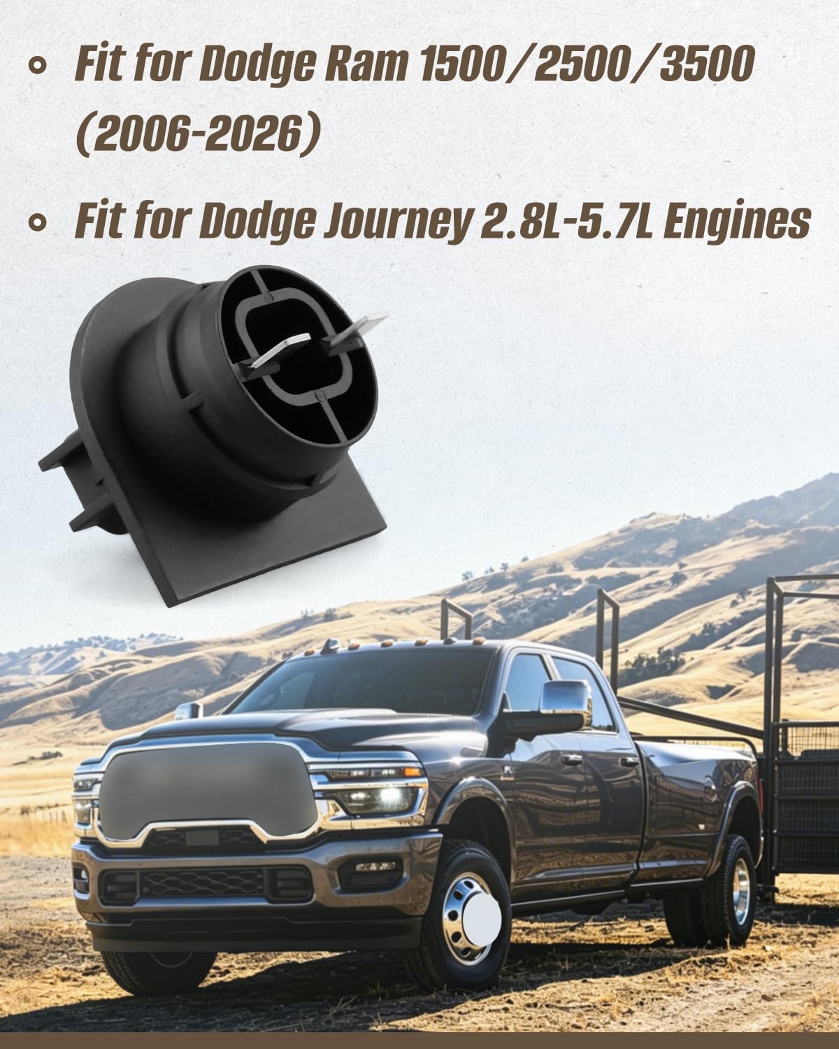 Front Washer Fluid Level Sensor Fit for Dodge Ram 1500/2500/3500 2006-2026, for Journey 2.8L-5.7L Engines Replace 5152029AA 05152029AB 05152029AA