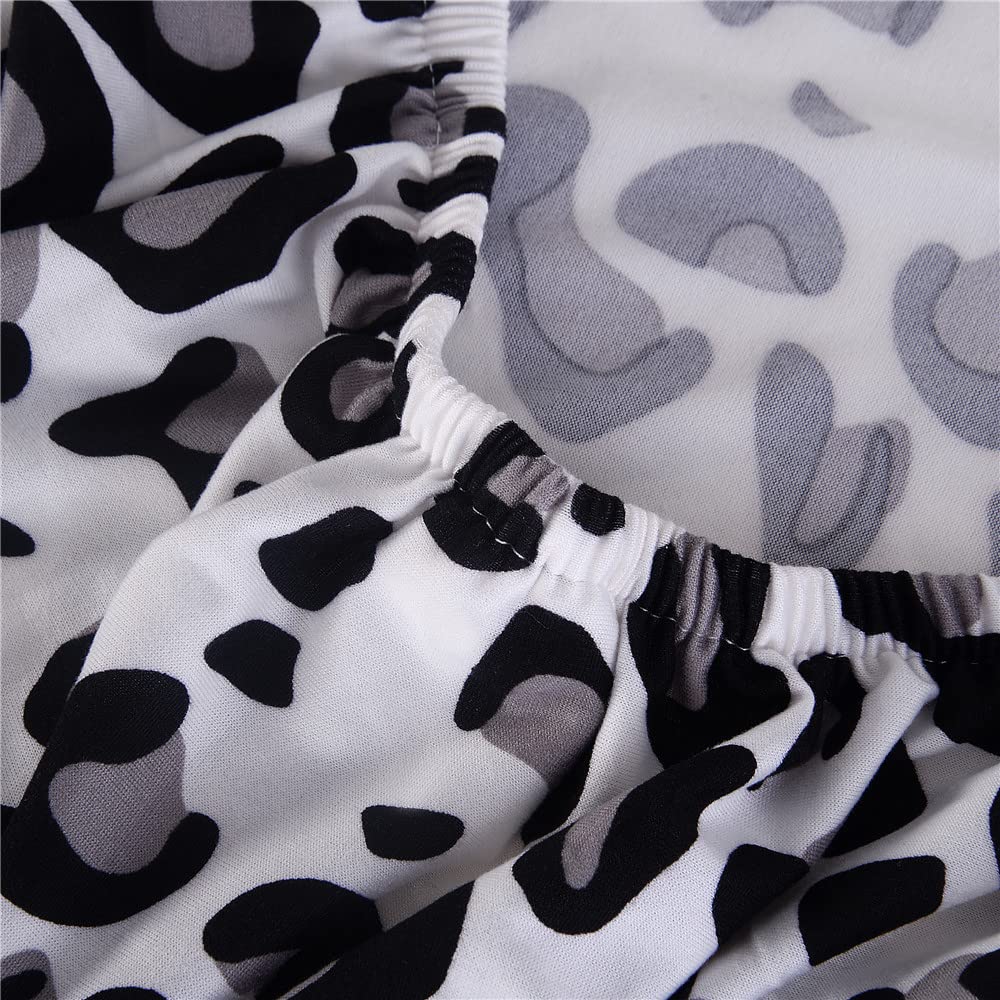 Coprisedie Elasticizzati Con Schienale - Set 4 Pezzi Stile Scandinavo Per Cucina E Ufficio - Foto 6