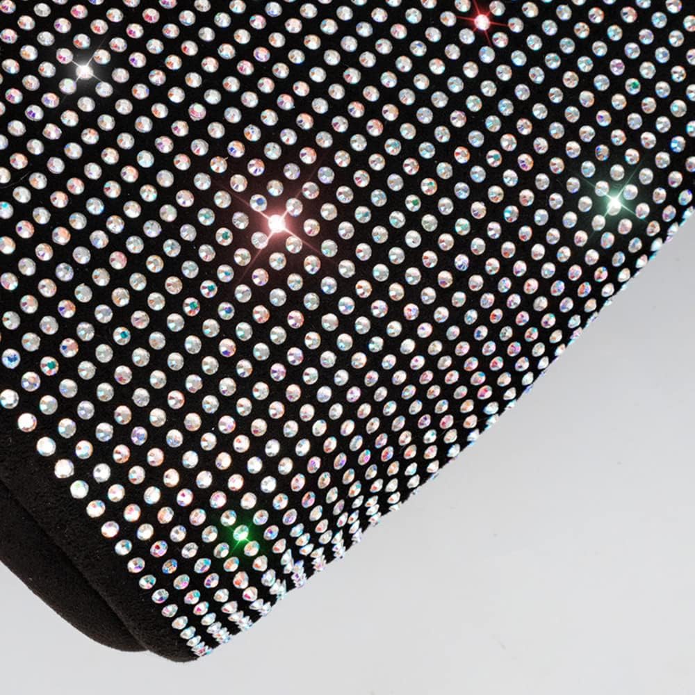 Car Net Pocket Handbag Holder Between Seat Back Organizer Storage Bag, Purse Holder for Console Front Seat Storage Barrier, Rhinestone Car Storage Organizer Between Front Seats, Multicolor