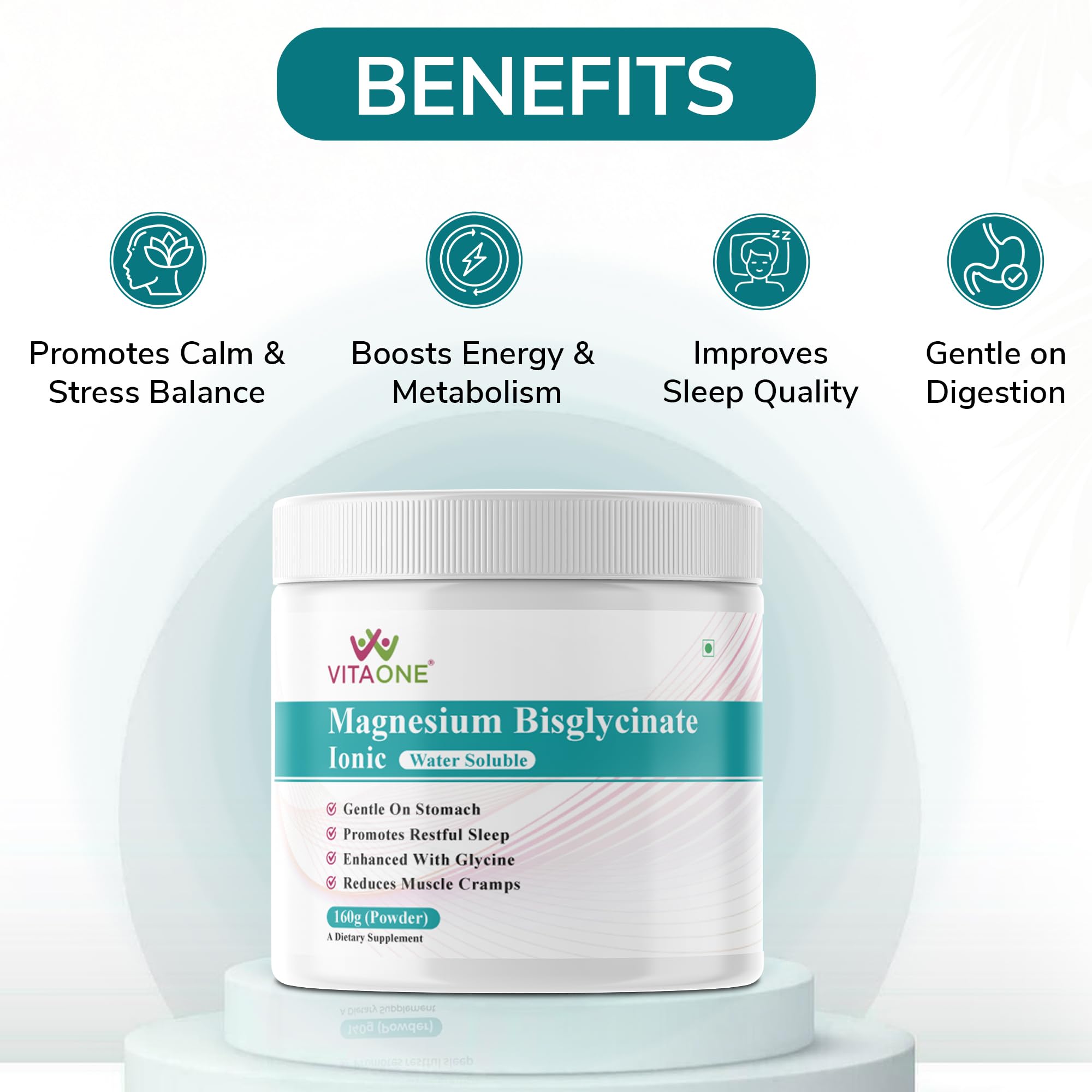 Ionic Magnesium Bisglycinate Powder – 160g | Elemental Magnesium | Water-Soluble & Gentle on Digestive System | 4 g Servings – 275 mg Clean Formula — Amazon image 5