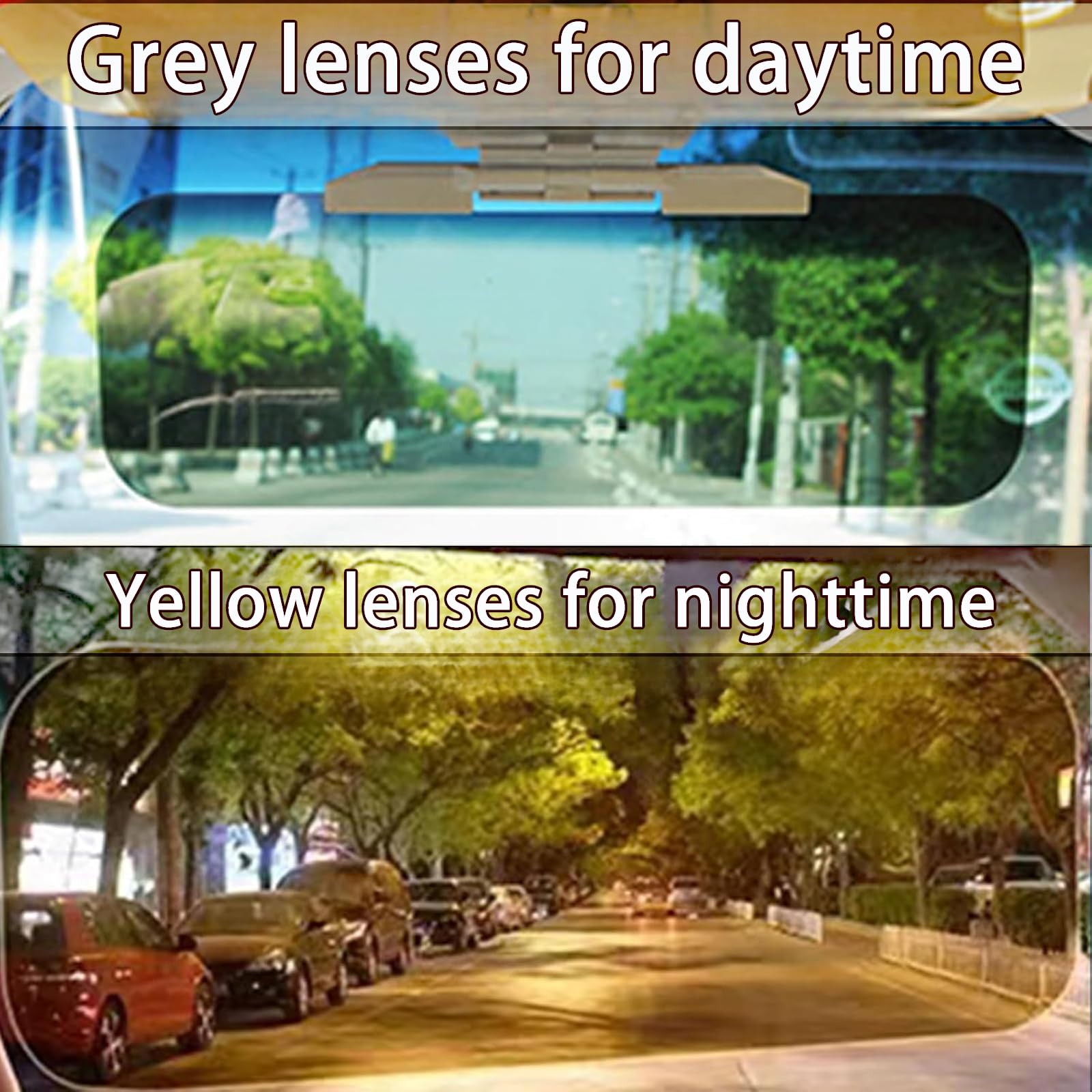 Automobile Supplies Night Vision Anti-Glare Lens Anti-Ultraviolet Reflect Light Sunlight Plastic Acrylic Sun Visor Business Vehicle Station Wagon Minivan