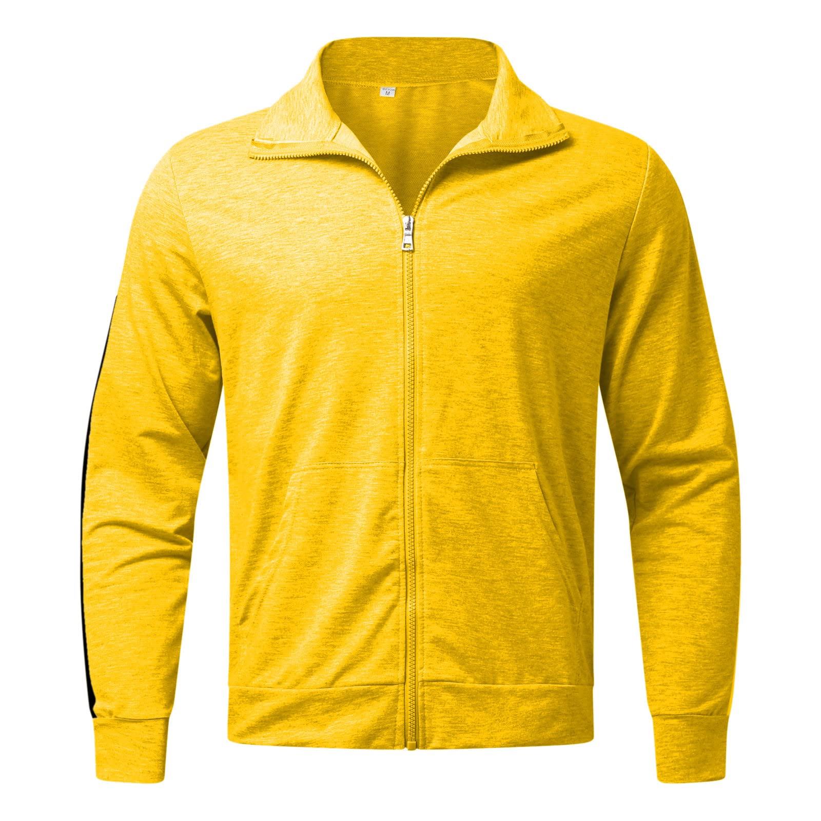Herren Casual Zweiteiler Sportanzug mit Reißverschluss Raglanärmel Kordelzug Taschen an Hose Jacke einfarbig für Freizeit Streetwear