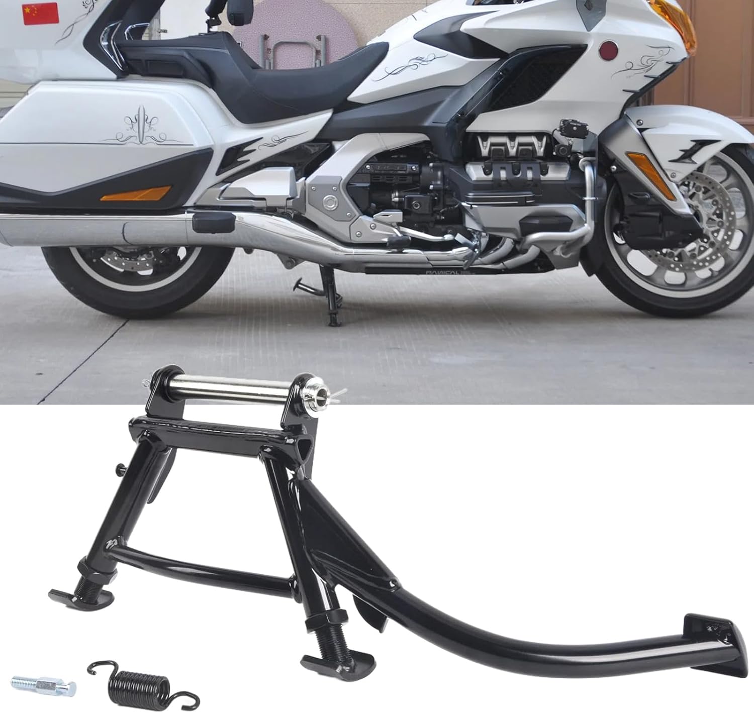 PANICAL Central Kickstand Pillar Center Stand Main For Honda Goldwing 1800 GL1800 F6B Motorcycles Accessories 2018-2026 (Balck)
