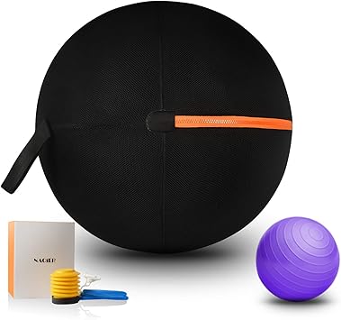 Amazon カバー付シーティングボール65cm タイプ ポンプ 持ち手付 エクササイズ ヨガ バランスボール カバー オフィスやテレワークの運動不足解消に Aimuct スポーツ アウトドア Amazon カバー付シーティングボール65cm タイプ ポンプ 持ち手付 エクササイズ ヨガ バランスボール カバー オフィスやテレワークの運動不足解消に Aimuct スポーツ アウトドア