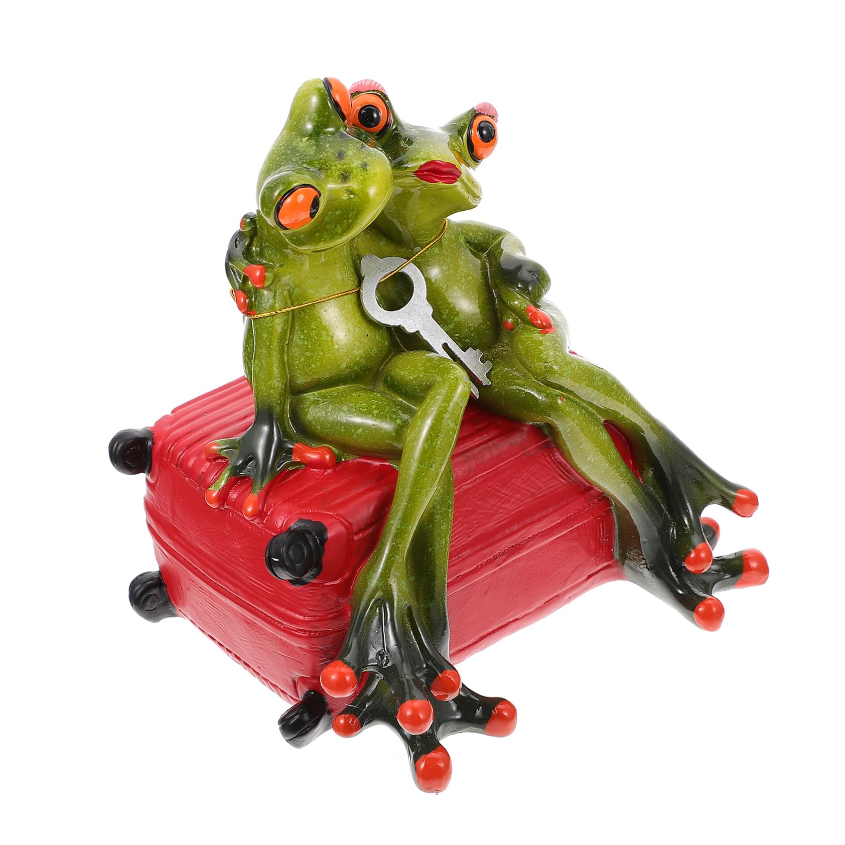 Kreative Spardose Frosch Deko aus Kunstharz, Große Münzbox