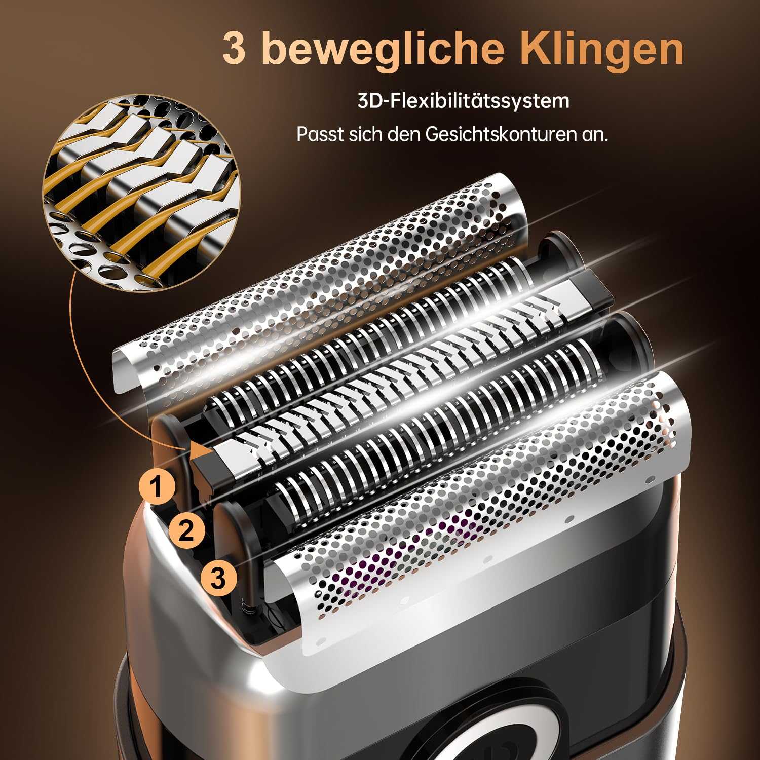 Elektrisch Folienrasierer Herren, Tragbarer USB Mini Rasierer mit LED-Display, Elektrischer Foil Shaver, Mini Rasierer Herren Elektrisch für Gesicht,Bart und Reisen, Schwarz