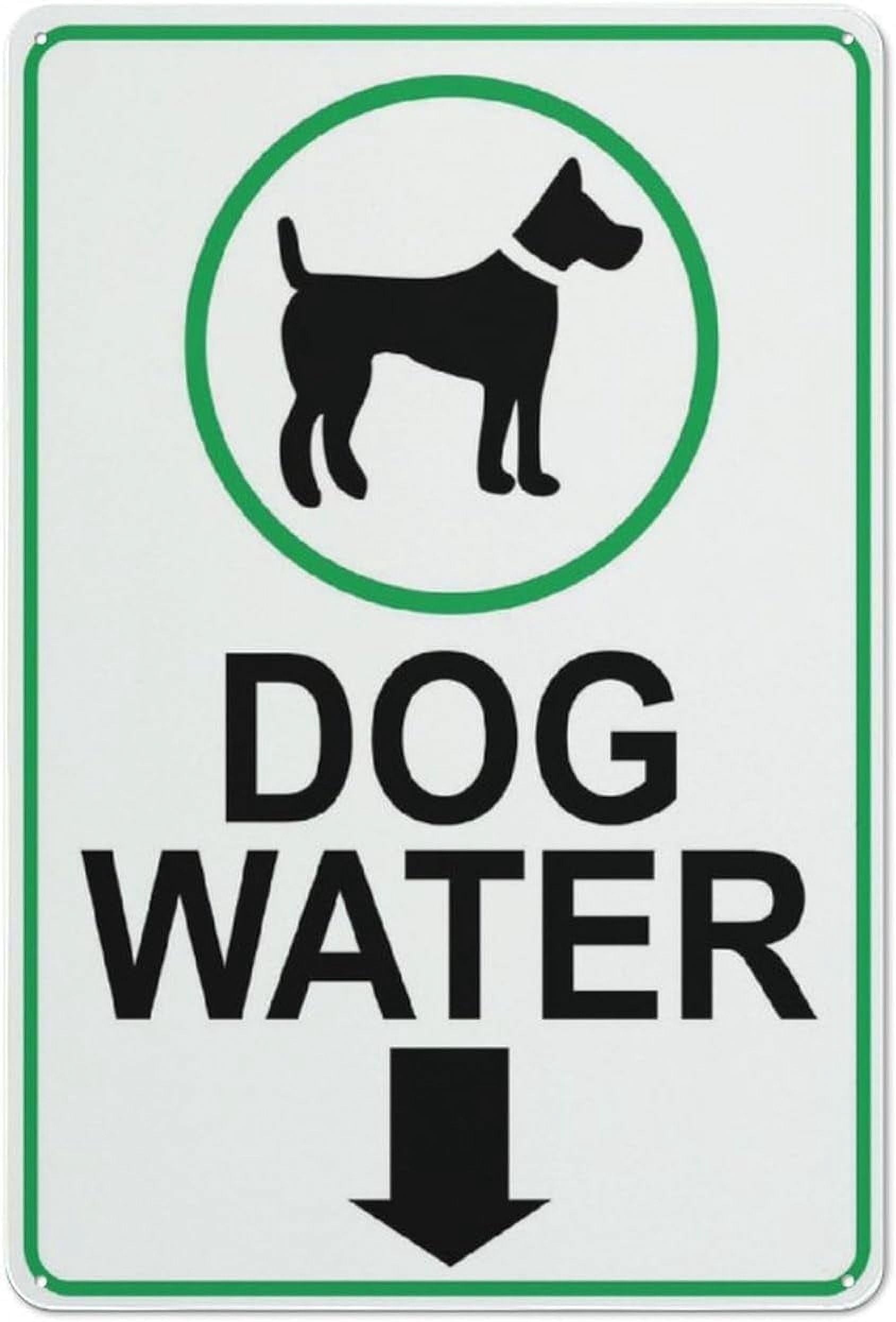 (2-Pack) Metal Tin Sign Dogs Live Here Do Not Knock Sign For House 12" X 8" Yard Sign, Premium Sun-Proof, Rust-Free