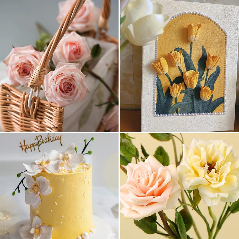 Moules Silicone Fleurs 3D - 2 Pièces (marguerite & Rose) - Pour Fondant, Chocolat, Bougies - Démoulage Facile