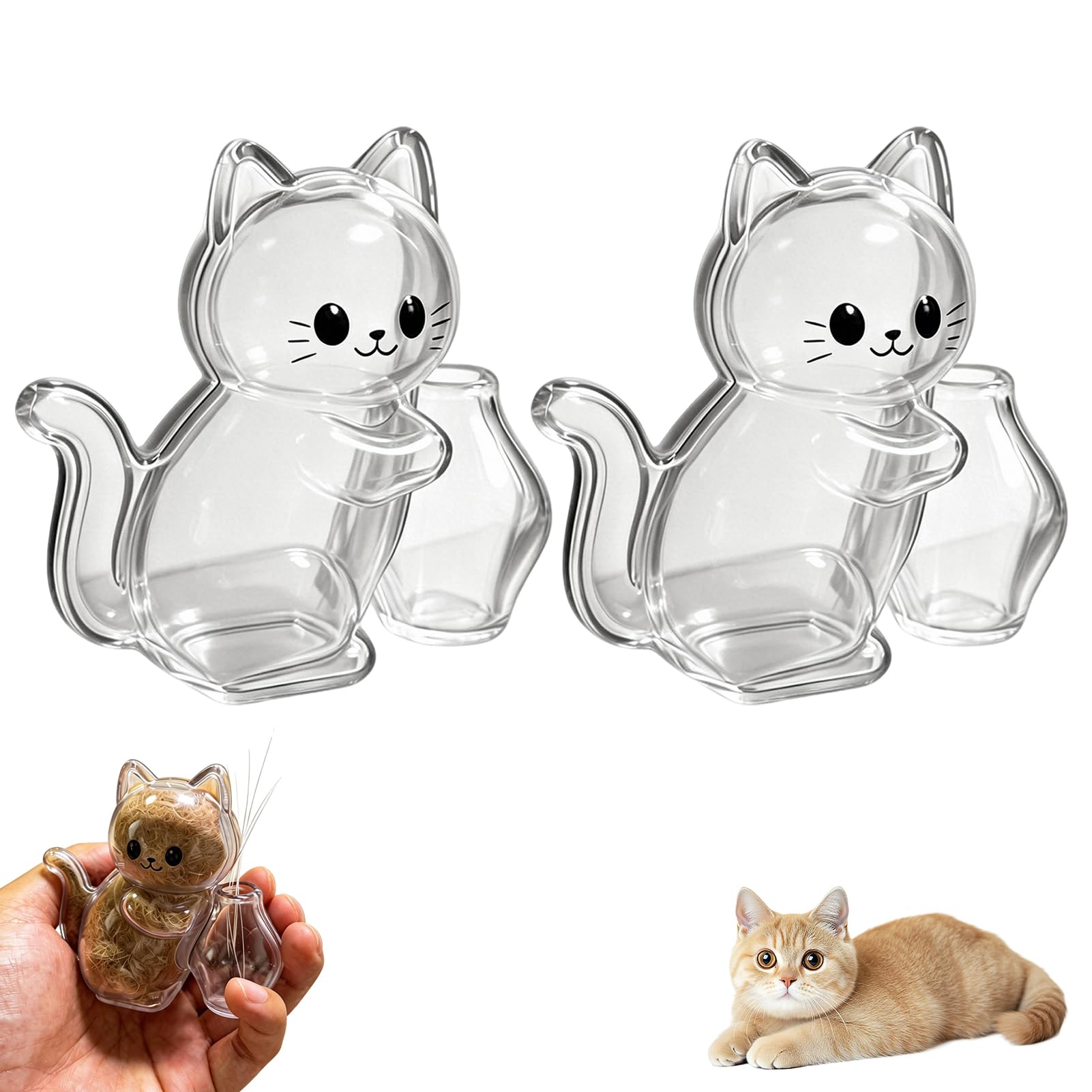 Tierhaar Erinnerung, Niedliche Acryl Schnurrhaare Aufbewahren Katze Magnet, Katzen Schnurrhaar Halter Kühlschrankmagnet, Katzenhaarsammler Kühlschrank Magnetische Aufkleber, Geschenk für Tierliebhaber