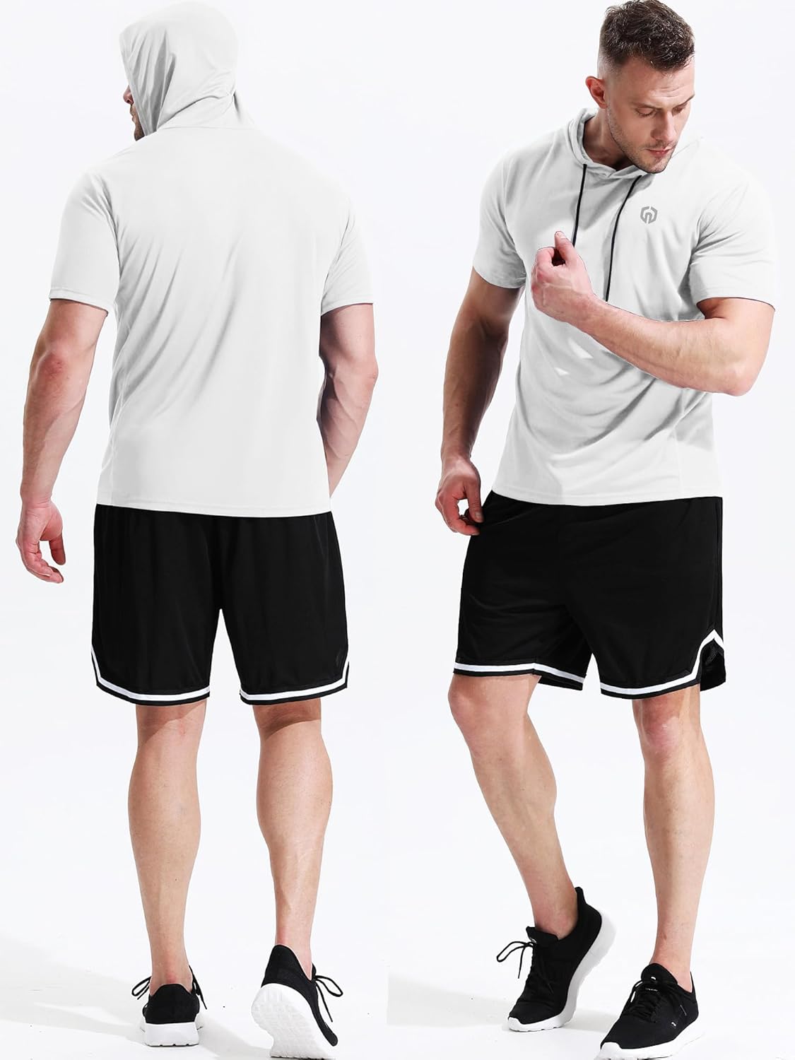 NELEUS Dry Fit Workout Athletic Muscle Tank Top Running Shirts with Hoods - Image 6