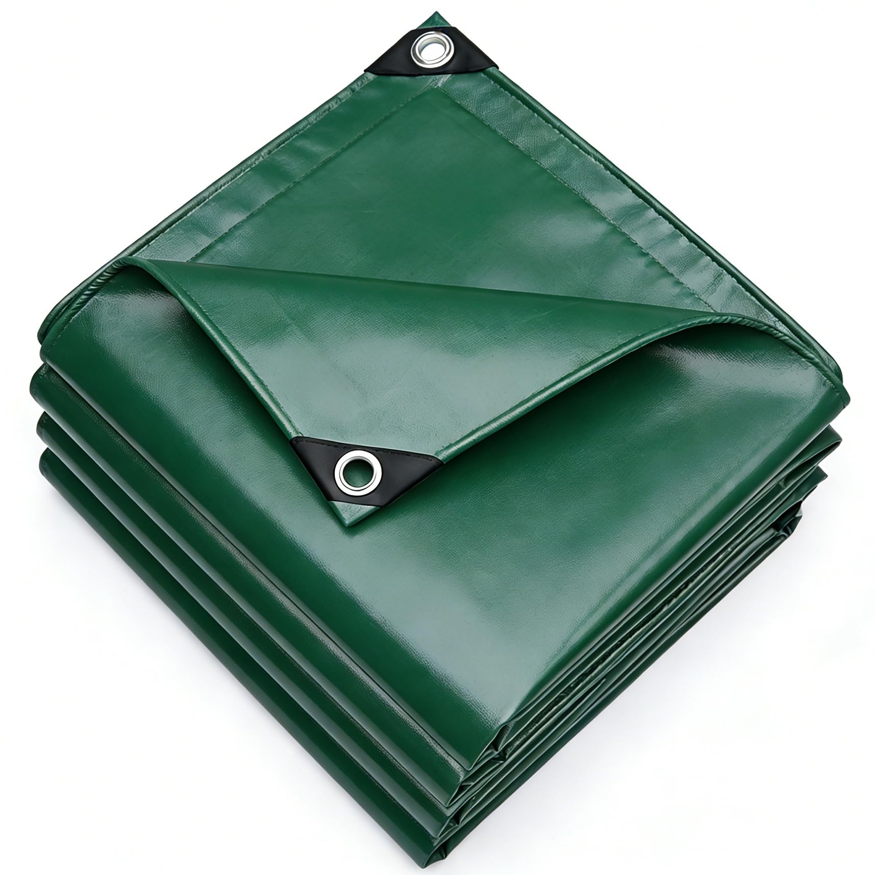 Lona Remolque 120 x 380 cm Máximo Rendimiento - Duradera Resistente a Los Rayos UV Desgarros, Multiusos, Impermeable Toldo Impermeable, Lona Protectora para Muebles Leña, Verde