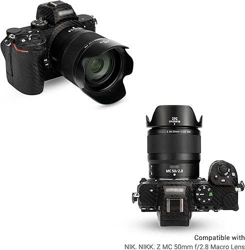 Parasol reversible con diseño de flor de tulipán para Nikon NIKKOR Z MC 1.969 in f2.8 Macro lente en la cámara Z5 Z6 Z6 II Z7 Z7 II Incluye un