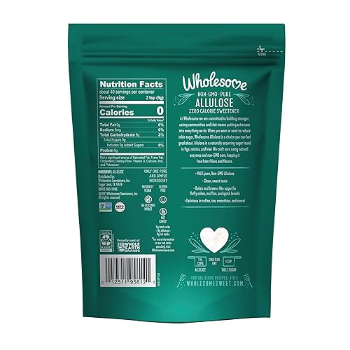 Miniatura 7 de Wholesome Sweeteners Jarabe de alulosa edulcorante líquido sin calorías sin impacto glucémico sin OMG apto para ceto 115 onzas