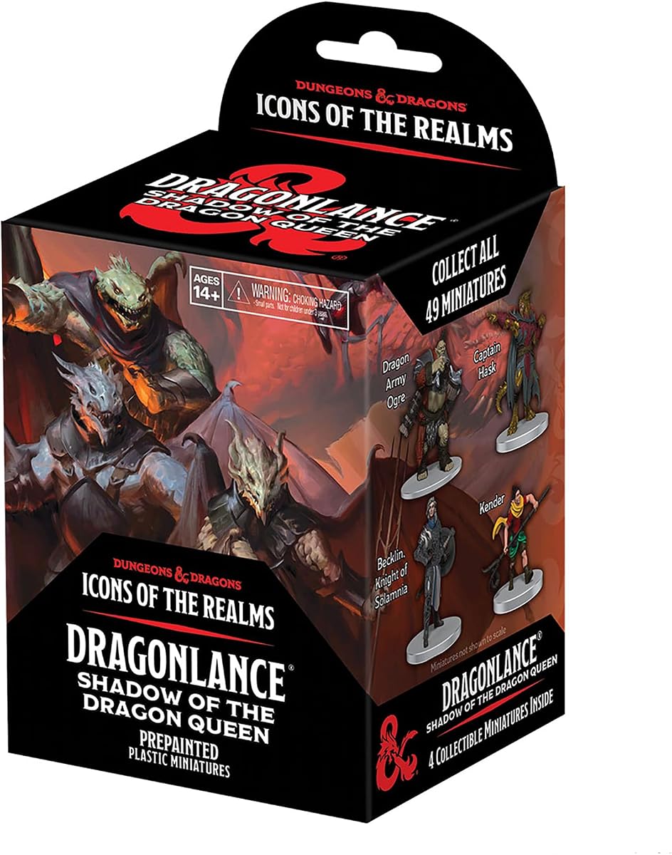 D&D Icons of The Realms: Dragonlance Booster (Set 25) - 4 Figure Set, Randomly Assorted, Pre-Painted, Contains Small, Medium & Large Miniatures, RPG Figures, Roleplaying Game, Dungeons & Dragons