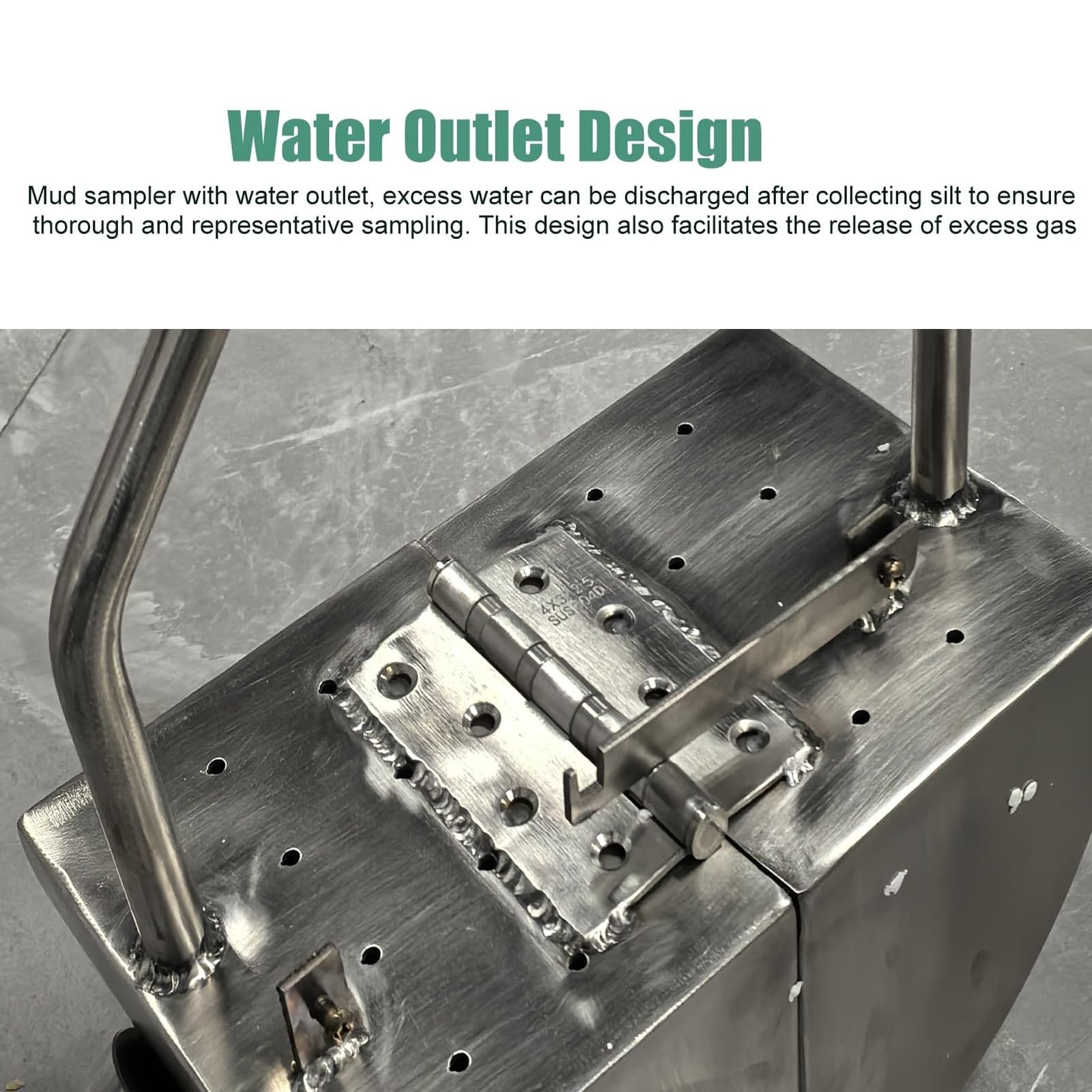Strumento portatile per campionamento fanghi con uscita dell'acqua e corda da 20 m, campionatore accurato per monitoraggio ambientale e analisi sul campo