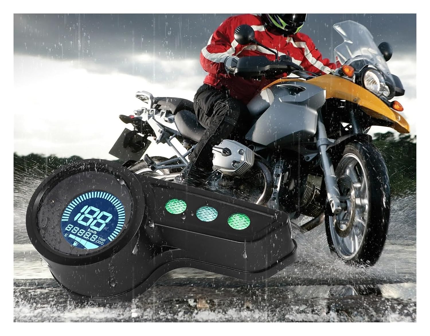 バイクのスピードメーターと走行距離計 オートバイ用デジタルスピードメーター走行距離スピードメーターオートバイ計器パネル計器走行距離計