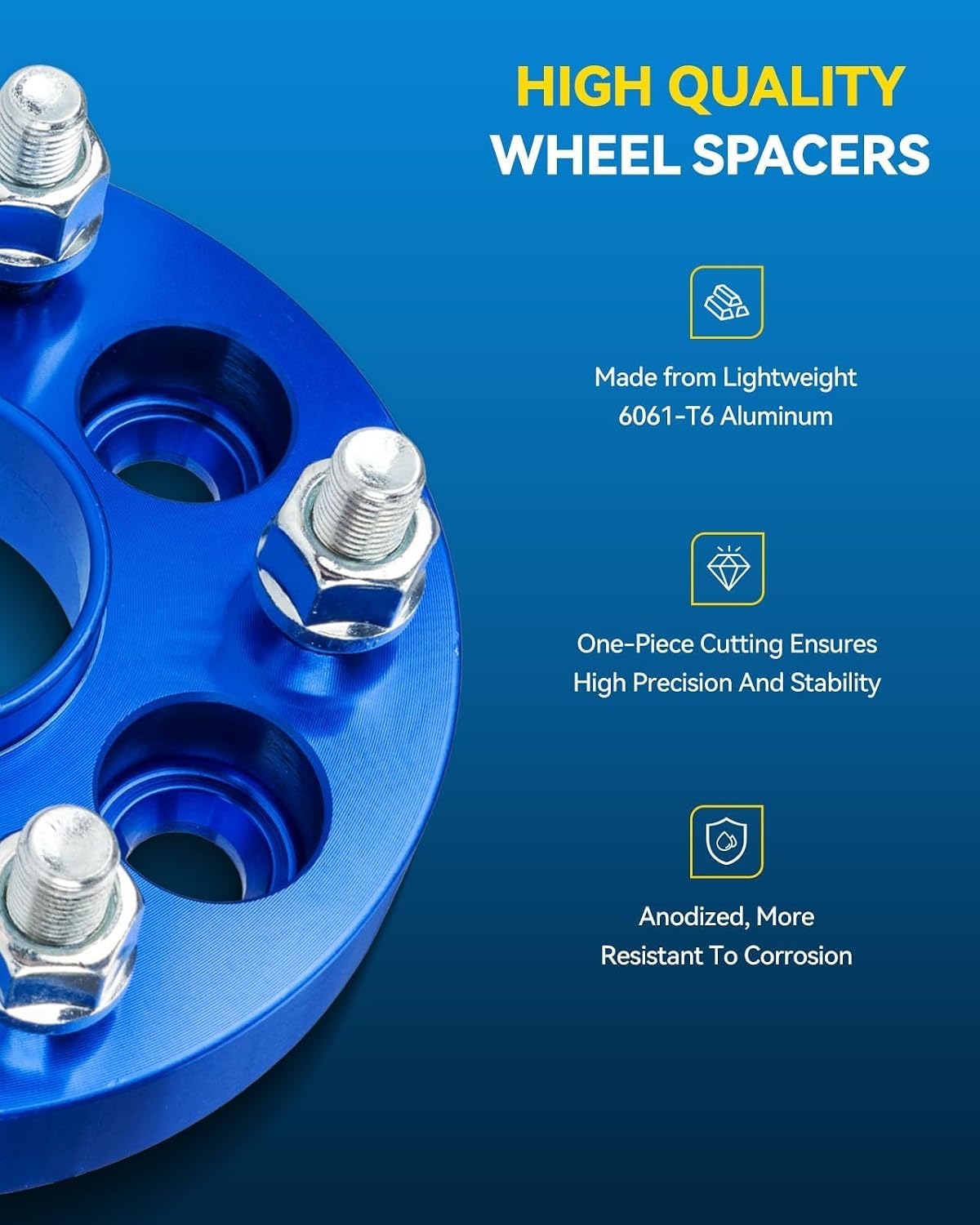 PHILTOP 5x5 2 inch Hub Centric Wheel Spacers for 2007-2017 Jeep Wrangler, 1999-2003 2005-2006 2008-2010 Grand Cherokee, 2018 Wrangler 3.6L/2.0T, Thread Pitch 1/2" x20 Centre Bore 71.5mm - 4pcs