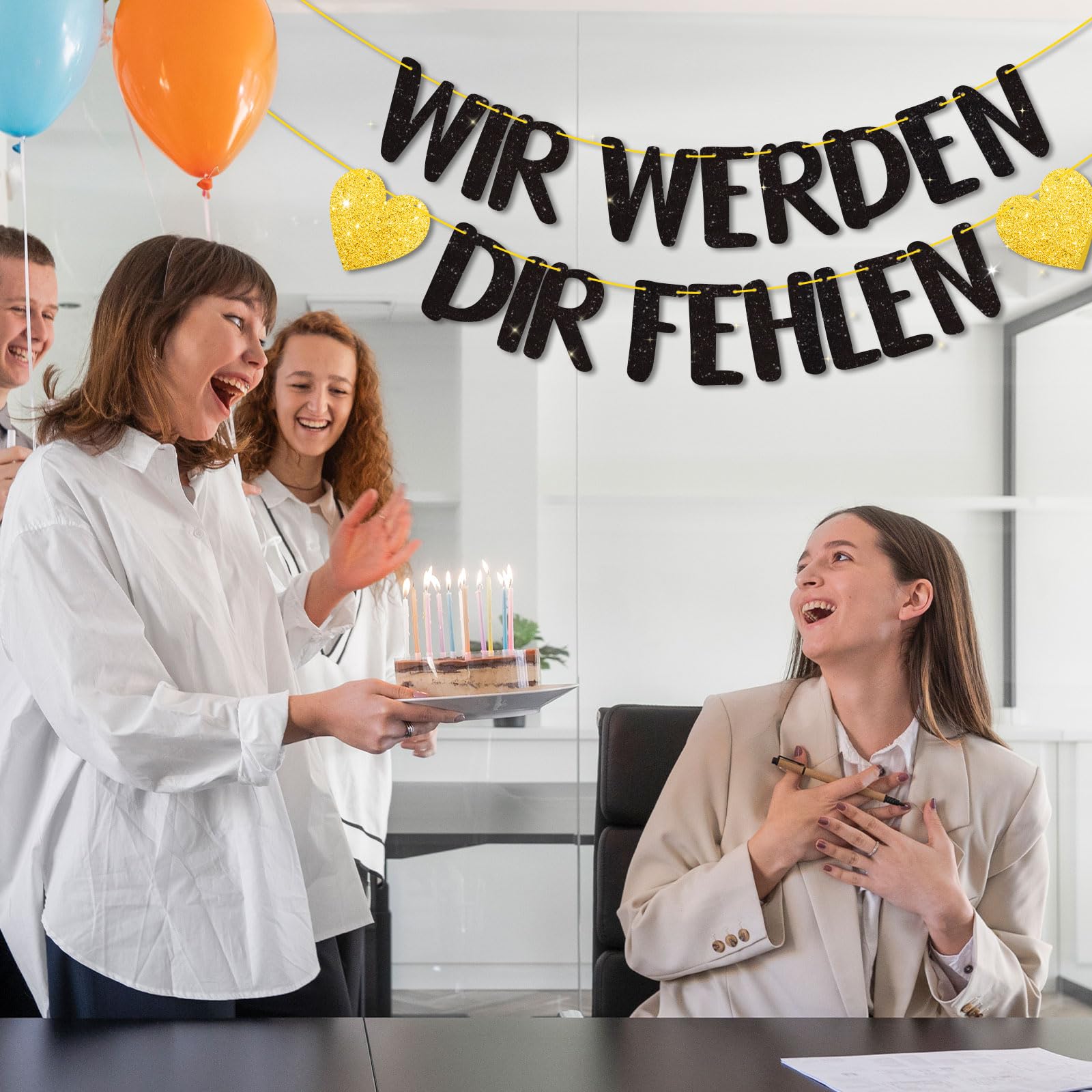 We Know You're Fired Banner – Glitzer-Banner Für Abschied, Ruhestand & Parties, 2 M Lang