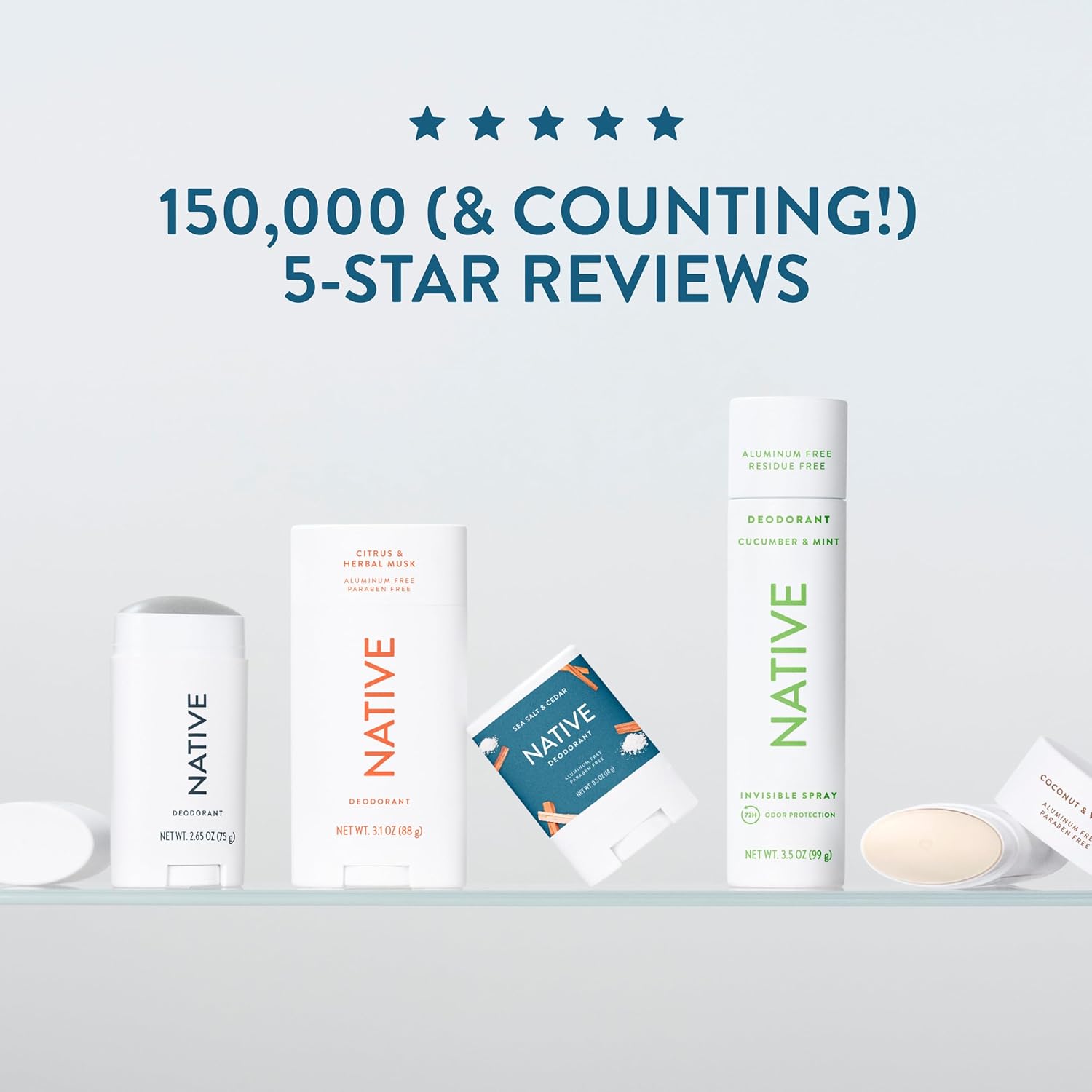 Native Deodorant Spray, Sea Salt & Cedar, 72 Hour Odor Control, Aluminum Free, No Chemical Propellant, Contains Naturally Derived Ingredients, 3.5 oz - Image 8