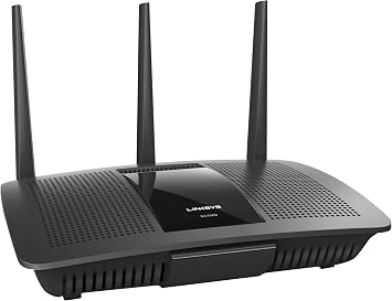 Linksys Max-Stream AC1900 MU-MIMO Fast Wireless Dual-Band WiFi Router for Home 4K UHD Streaming and Gaming, 4 Gigabit Ethernet Ports, Black