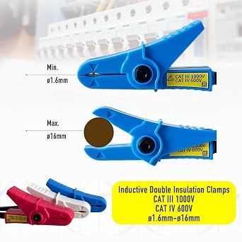 ETCR1000C Non-Contact Phase Sequence Tester Phase Rotation Meter | For insulated wires 0.06-0.6in (1.6-16mm) diameter, suitable for AC 70-1000V phase sequence testing