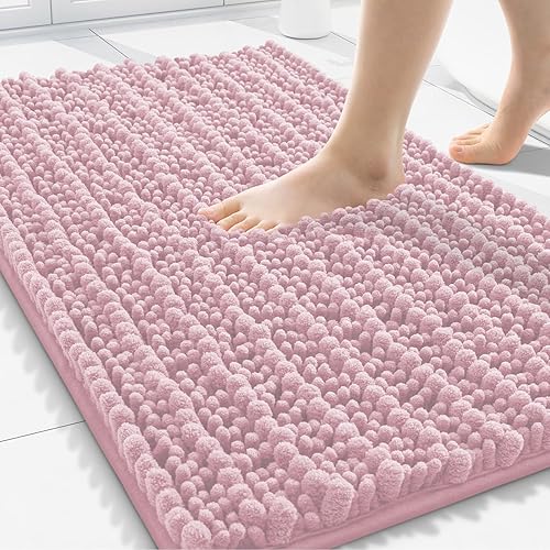 Miniatura 245 de Smiry Alfombras de Baño 24 x 16 pulgadas, Tapetes de Baño de Chenilla Extra Suaves y Absorbentes, Respaldo de Goma Antideslizante, Lavable a Azul