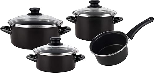 Miniatura 3 de Magefesa 2454140031 Cocina Bateria ClÃ Acero SICA Kenia 7 Piezas Negro