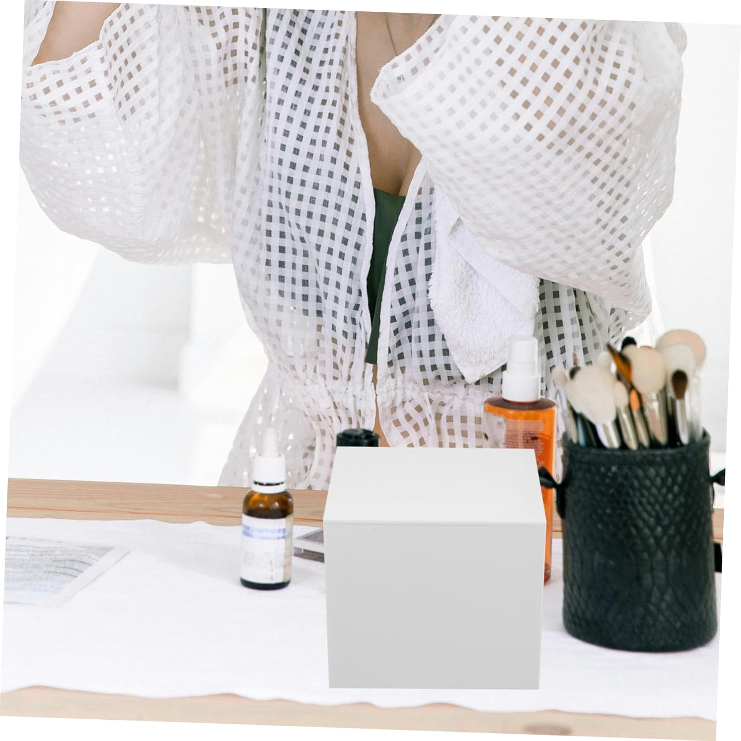 3pcs Acrylic Cube Display Stands Risers for Collectibles Multifunctional Storage for Home Office Stable Support for Crafts Photography Props