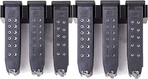 Miniatura 1 de Tactical Pro Sports Glock 17 19 26 31 32 33 34 Soporte de cargador  Sistema de organización de almacenamiento de pantalla de pared de pistola